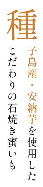 種子島産・安納芋を使用したこだわりの石焼き蜜いも